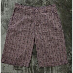 Men's Printed Micros Los Angeles Shorts Coffee Brown Size 32